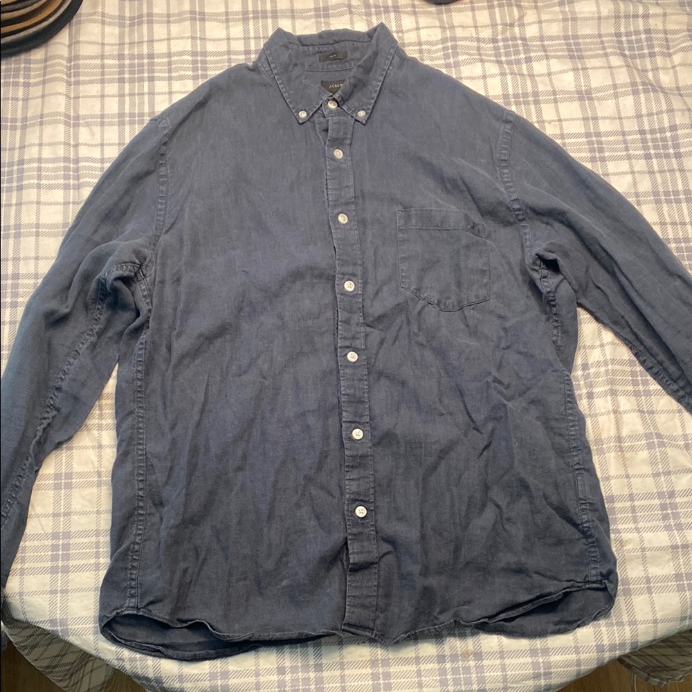 Men's Blue Button-Down Shirt